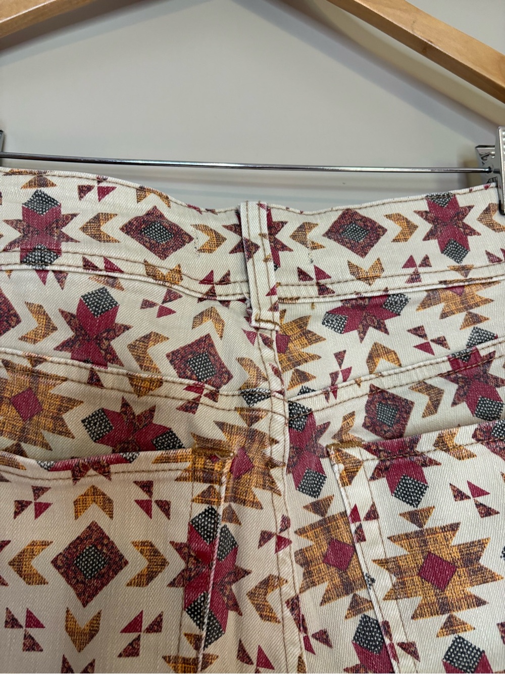 We The Free Wild Child Jeans with Aztec Geometric Print - Picture 9 of 9